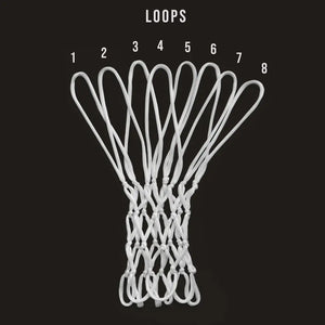 8 Loops Basketball Net - Professional Grade - Sizes: S, M, L, XL