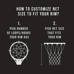 Custom Size Mini Hoop Net - Professional Grade - Replacement Net For Any Mini Hoop
