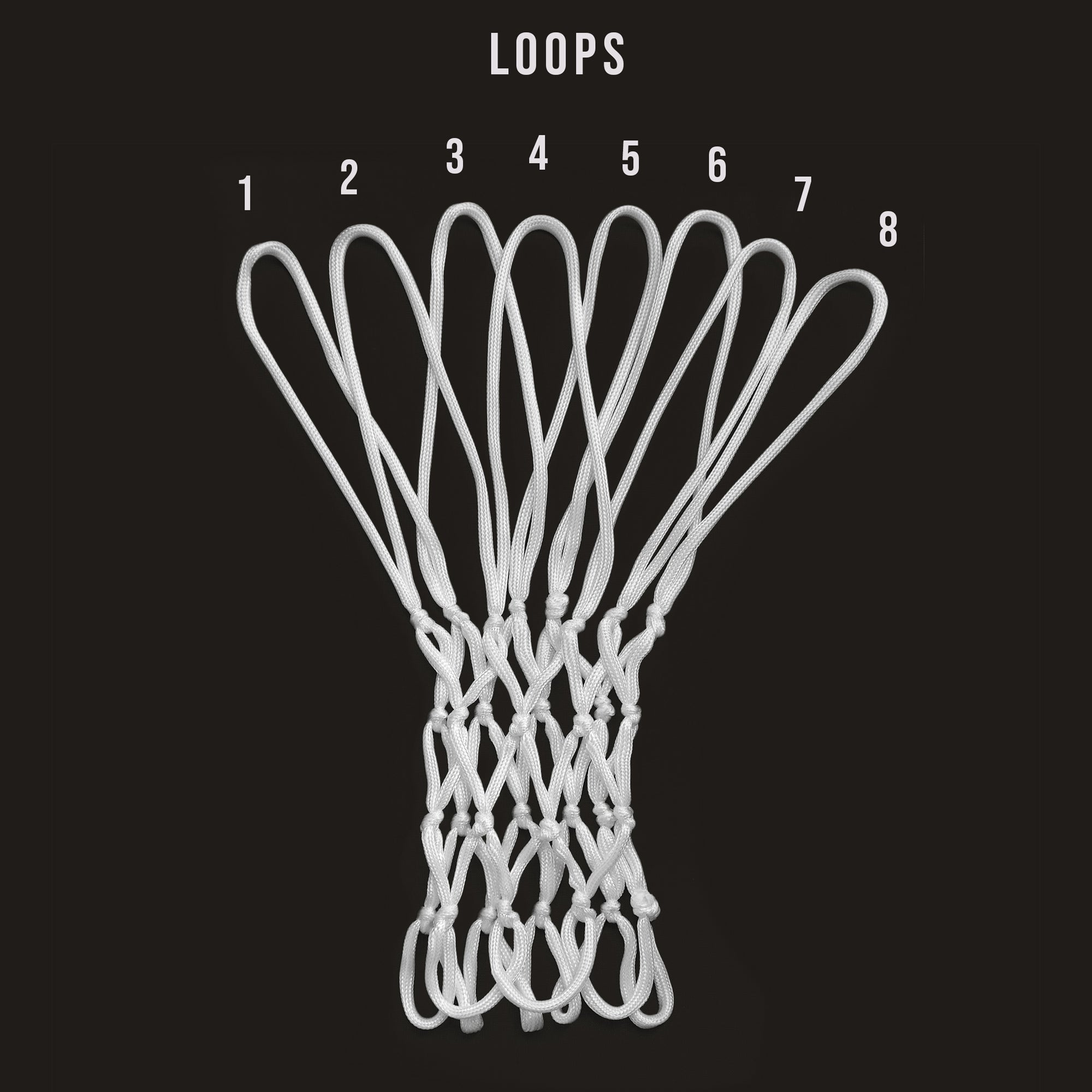 Pro 8 Loops Basketball Net - Sizes: S, M, L, XL